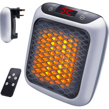 Verwarming, stekkerverwarming, draagbare bijverwarming, snelle opwarmtijd van 3 seconden, 3 beveiligingen, lichtgewicht (450 g), werkt op netstro