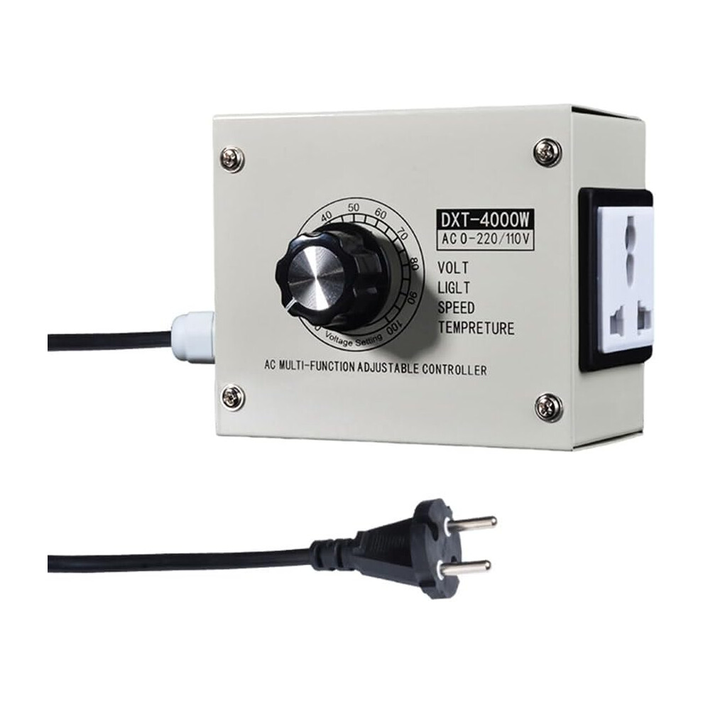 Adjustable Voltage Regulator 4000W Scr Adjustable Speed Temperature Continuously Variable Speed Belt Eu Plug 4027070120335