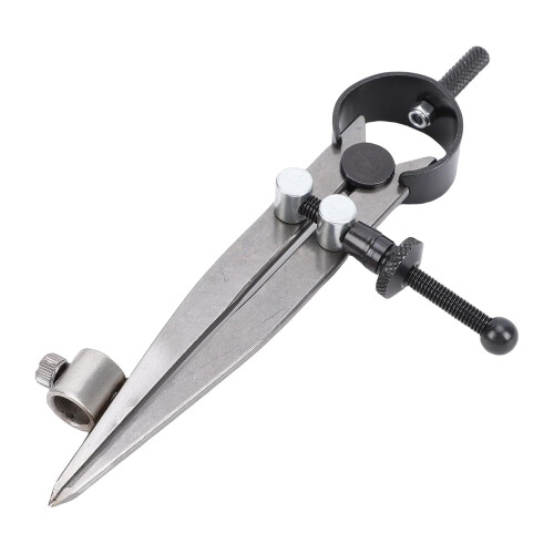 Wing divider, adjustable lockable spring-loaded divider bracket with pen holder, for woodworking and leather drawing