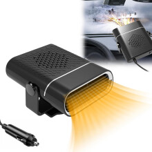 120W 12V Car Heater, 2-in-1 Heating and Cooling - Portable Fan Heater for Defrosting and Defogging - For Cars, Trucks, SUVs