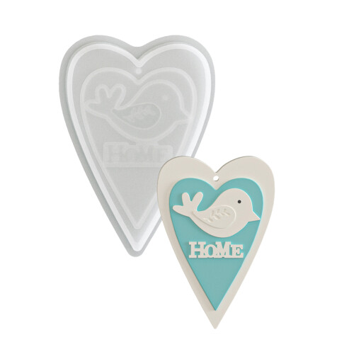Easter Theme Silicone DIY Pendant Mold for-Heart shaped HOME