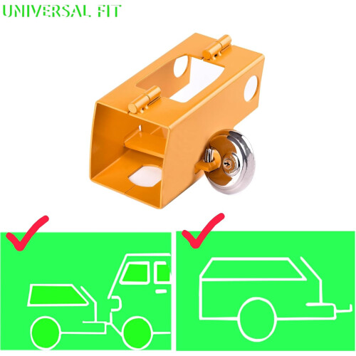 Trailer Lock - Trailer Lock, Attached and Unattached Trailer Lock, Trailer Lock with 2 Keys 1