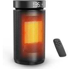 Extra verwarming, krachtige elektrische kachel van 1500 W met eco-modus en 70 oscillatie - thermostaat, timer van 1-12 uur, lichtgewicht en stil