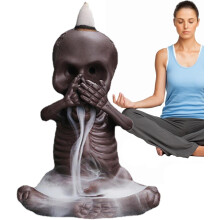 Skull-themed incense burner - Skull Backflow incense holder from Aromatherapy Home, Classic style reflecting the host's elegant taste, Kid/Don't Say
