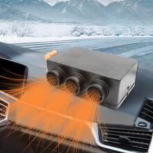 12V 50W Portable Car Heater, 3-Hole Car Defroster, Winter Fast Heating Windshield Fan Heater for Outdoor Travel