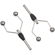 2PC Double Bi-Ceramic Tip Fly Tieing Bobbin Holder for Standard Fly Fishing Lure Baits Making Tool