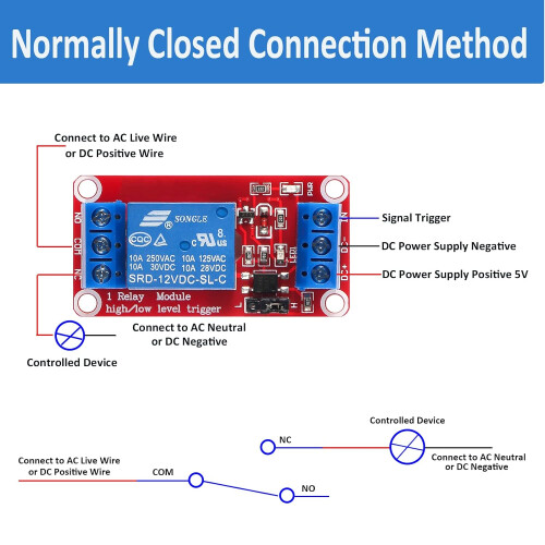 10 Stück 1-Kanal-Relaismodulplatinen mit High- oder Low-Pegel-Triggerung, Optokoppler-Isolation, DV 12V 2