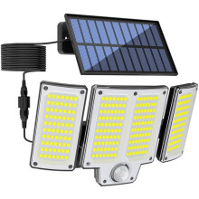 Solar wall light with 280 LEDs - Adjustable motion sensor - 3 lighting modes - Outdoor spotlight for garden - Waterproof - Energy-saving - Solar light