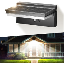Outdoor Solar Light with Motion Sensor, 4400mAh 1500 LM Very Bright Outdoor Wall Light, IP65 Waterproof Outdoor Solar Wall Light with 4 Modes for Gard