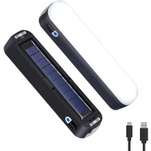 5500mAh oplaadbare LED-werklamp met magneetsluiting op zonne-energie, 6500K draagbare noodverlichting voor stroomuitval thuis, kamperen en autore
