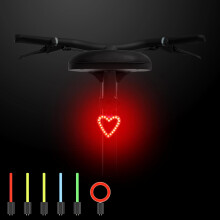 Fietsachterlicht, oplaadbare LED-fietsachterlichten, 7 lichtstanden, achterlichten in 3 vormen - hart, ring en strook, IP63 waterdicht, leuke fie