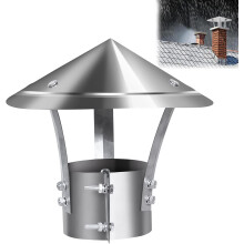 Stainless steel rainproof chimney cap for flue pipe, rain and snow resistant, for outdoor stove flue lining, 120mm diameter