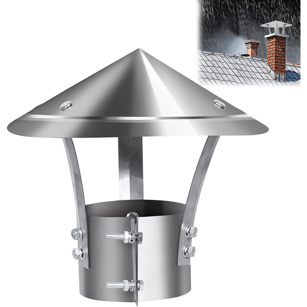 Stainless Steel Rainproof Chimney Cap For Flue Pipe, Rain And Snow Resistant, For Outdoor Stove Flue Lining, 120Mm Diameter 4027070126283