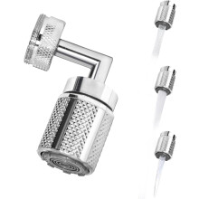 720-Waschtischarmatur-Auslauf, Wassersparfunktion für Armaturen mit 3 Sprühmodi, 2 Adapter für Armaturen mit M22- und M24-Gewindegrößen