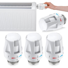 4-piece replacement valve head set: Replacement valve head, temperature control heads, valve accessories, radiator thermostat head