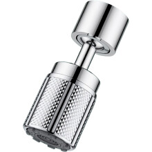 360 chromen keukenkraanbeluchter, waterbespaarder voor kranen met 3 sproeistanden, 6 adapters voor kranen met schroefdraadmaten M20, M22, M24, G