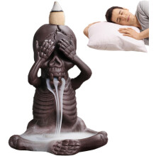 Skull-themed incense burner - Skull Backflow incense holder from Aromatherapy Home, Classic style reflecting the host's elegant taste, Child/Don't Loo