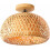 Bamboo Ceiling Light, Semi-Flushmount Wicker Ceiling Light, Handmade Boho Rattan Ceiling Light Fixture 1