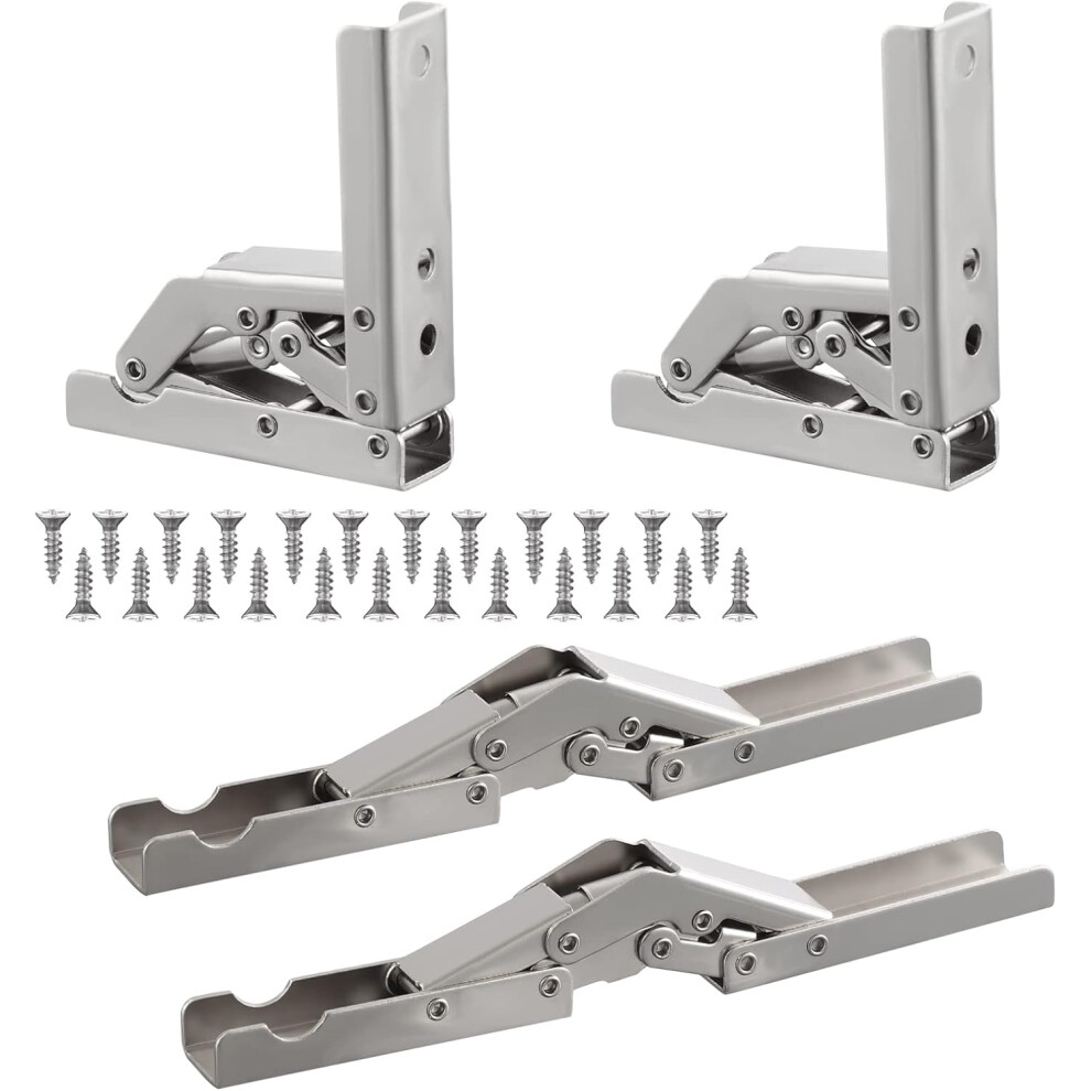 Heavy-Duty Folding Brackets, 4-Piece Folding Console Supports, Heavy-Duty Folding Shelf Brackets, Retractable Folding Console Supports, Shelf Brackets 4027070125552