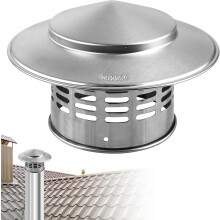 Stainless Steel Chimney Cap, Chimney Hood, Chimney Cap, Chimney Hat, Rainproof Chimney Cap, Chimney Hood Cap Against Rain and Snow for Chimney Flues