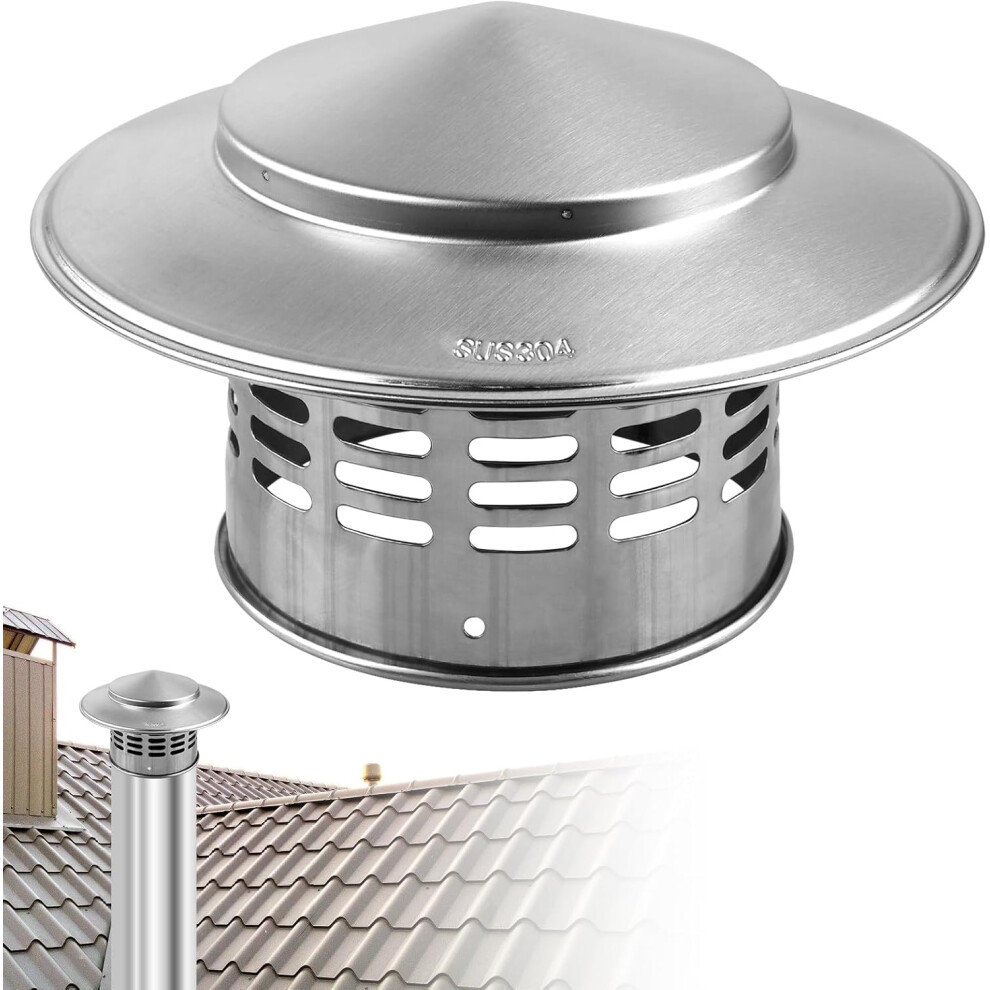 Stainless Steel Chimney Cap, Chimney Hood, Chimney Cap, Chimney Hat, Rainproof Chimney Cap, Chimney Hood Cap Against Rain And Snow For Chimney Flues 4027070126306