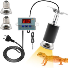Turtle Heat Lamp, E27 Land Tortoise Lamp with 25W 50W Basking Spot Bulbs, Turtle Terrarium Heat Lamp, Heat Lamp for Reptiles and Amphibians