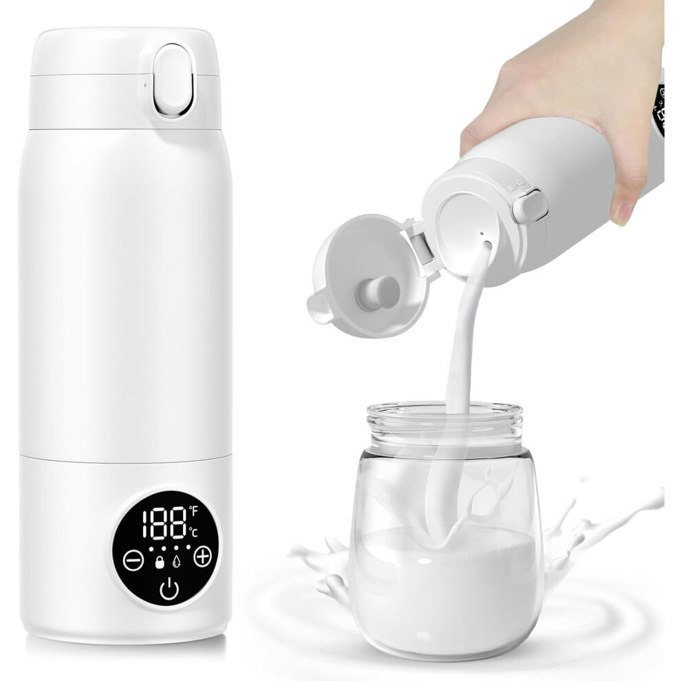 Portable Baby Bottle Warmer For On-The-Go Use - Fast Heating Of Breast Milk And Water - Child Safety Lock - Large 500Ml Capacity - 24-Hour Constant Te Shenzhenshiwusongmaoyiyouxiangongsi