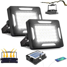Draagbare LED-kampeerlamp op zonne-energie met magnetische dimfunctie, 2000LM oplaadbare campinglantaarn op zonne-energie met standaard, IP67 wat
