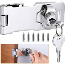 Cabinet lock with matching keys, drawer lock, cabinet lock, lockable cabinet door lock, lockable hasp, mailbox lock, 3 inch