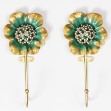Set van 2 metalen wandhaken in de vorm van een vogel, vintage en antieke decoratieve wandhaken, stevige deurhaken voor wandorganizers, ideaal voo