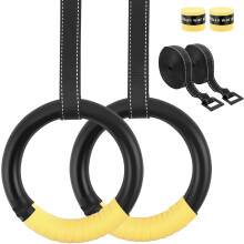 Set van 2 ABS-gymringen voor binnen- en buitengebruik met 3 meter verstelbare banden, veiligheidscertificeerd tot 450 kg, voor krachttraining, ca