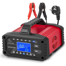 15A Car Battery Charger, 12V/24V Fully Automatic Smart Battery Charger with Temperature Compensation for Lead-Acid and LiFePO4 Batteries