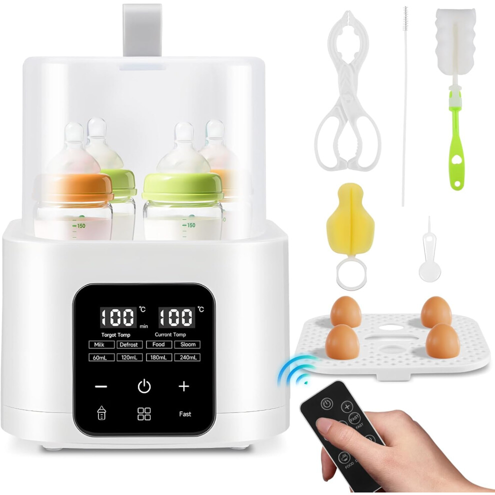 Baby Bottle Warmer, Baby Bottle Sterilizer, Fast Heating Of Baby Food And Detoxification For Breast Milk And Formula, Suitable For 4 Bottles Shenzhenshiwusongmaoyiyouxiangongsi