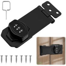 4-Inch Combination Lock for Cabinets, Closet Door Lock with Code, Metal Cabinet Lock with Code for Doors, Wardrobes, Windows, Outdoor Garages, Gardens