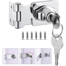 Cabinet lock with matching keys, drawer lock, cabinet lock, lockable cabinet hasp, mailbox lock, 2.5 inch