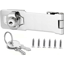 Cabinet lock with matching keys, drawer lock, cabinet lock, lockable cabinet hasp, mailbox lock, 4 inch