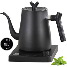 Smart Electric Gooseneck Kettle 1.0 Liter with Adjustable Temperature 40-100C, 304 Stainless Steel, 36 Hour Heat Retention, Boil-Dry Protection, 1000