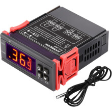 STC-1000 temperatuurregelaar, AC 110V-220V 10A digitale thermostaat met 10K NTC-temperatuursensor, verwarming/koeling voor fermentatie.