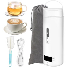 Reiswaterkoker (500 ml), mini-waterkoker, 3-in-1 draagbare waterkoker - 4 temperatuurinstellingen, voor thee, koffie, melk/kamperen, buitenactivi