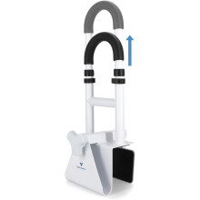 Medical bathtub grab bar and safety rails for the elderly, height-adjustable bathtub handles