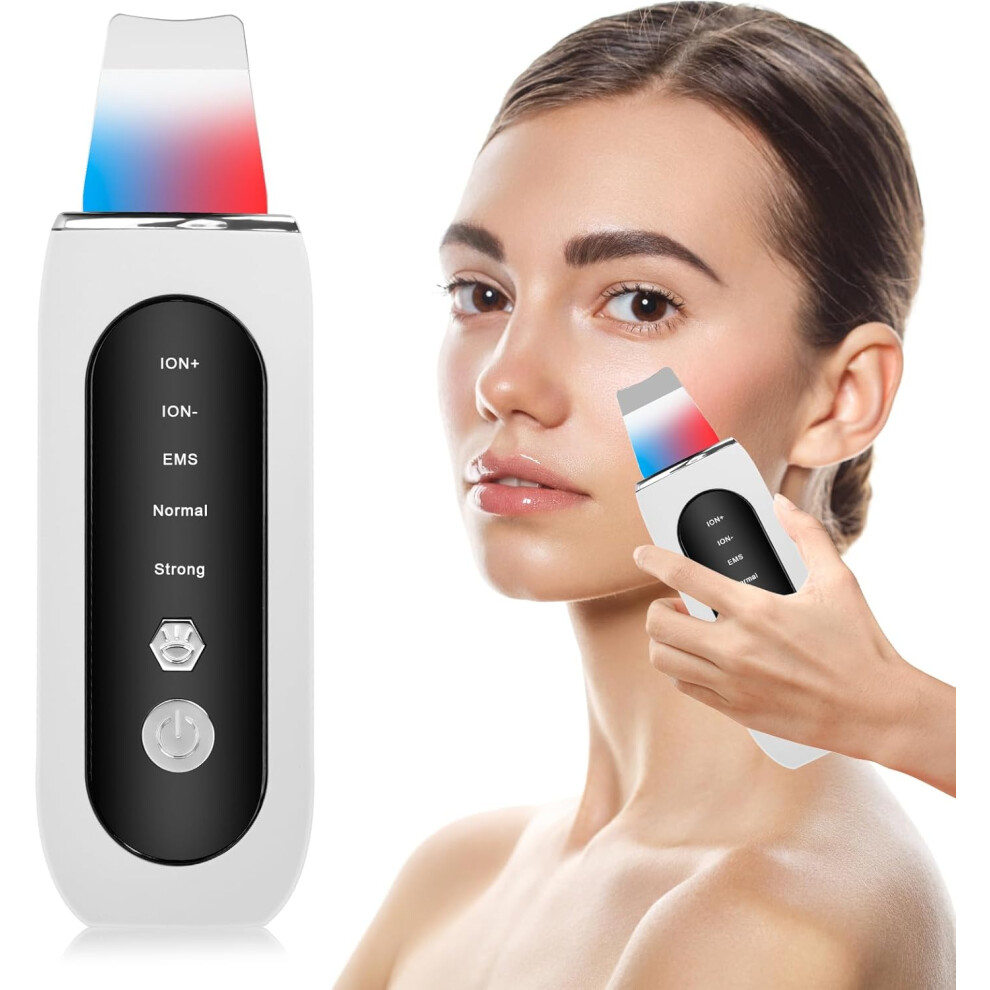 Shenzhenshiwusongmaoyiyouxiangongsi Skin Scrubber, Rechargeable Ultrasonic Exfoliating Device With 5 Pore Cleaning Modes For Facial Pore Cleansing, Portable Pore Cleaner For Facial Care