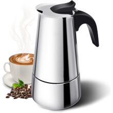 Espressokookplaat, mokapot voor 6 kopjes (300 ml, Italiaanse espressokop - 50 ml), inductie-espressokookplaat met ventiel (waterniveau mag niet w