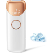 IPL hair removal device with ice cooling, 999/900 flash laser hair removal device, 9 energy levels, painless at-home laser hair removal for facial bik