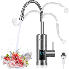 Electric tap with instant water heater, 220V 3000W, kitchen tap, smart water heater for kitchen, garden, bathroom, caravan, camping