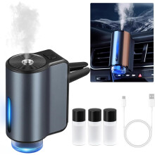 Slimme luchtverfrisser en auto-olieverspreider, universele oplaadbare slimme aromabevochtiger met 3 standen/kleuren, automatische aan/uit-functie.