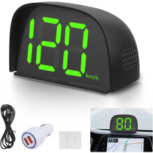 Digital Car Speedometer, Car Head-Up Display, Smart GPS HUD Speedometer, USB Plug and Play, Large LED Screen for Bicycle, Motorcycle, Truck, Car, Scoo