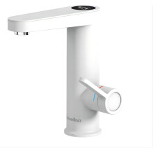 Warmwasserhahn für Badezimmer, 220-V-Elektro-Warmwasserbereiter mit Digitalanzeige, Sofort-Warmwasserhahn, Schnellheiz-Spültischarmatur