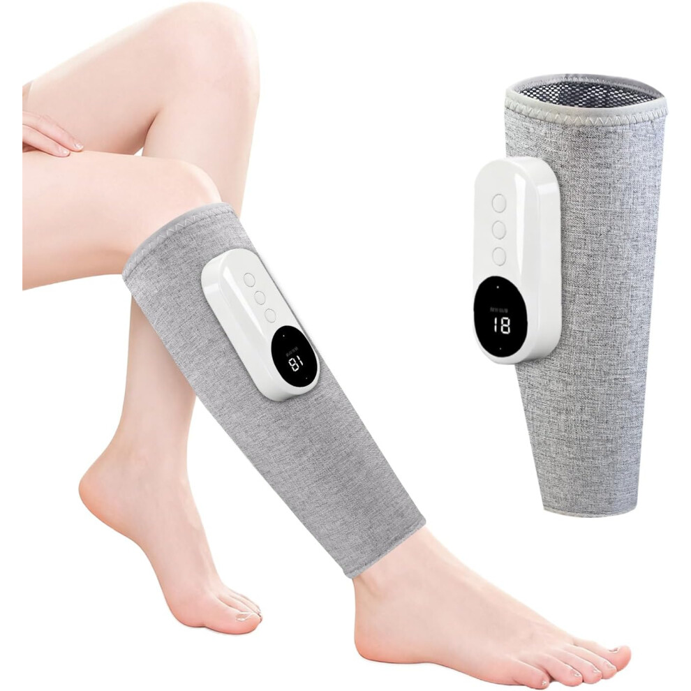 Shenzhenshiwusongmaoyiyouxiangongsi Wireless Leg Massager With Heat And Compression, Calf Massager With 3 Modes And 3 Intensity Levels, Massage Device For Blood Circulation And Muscle Re