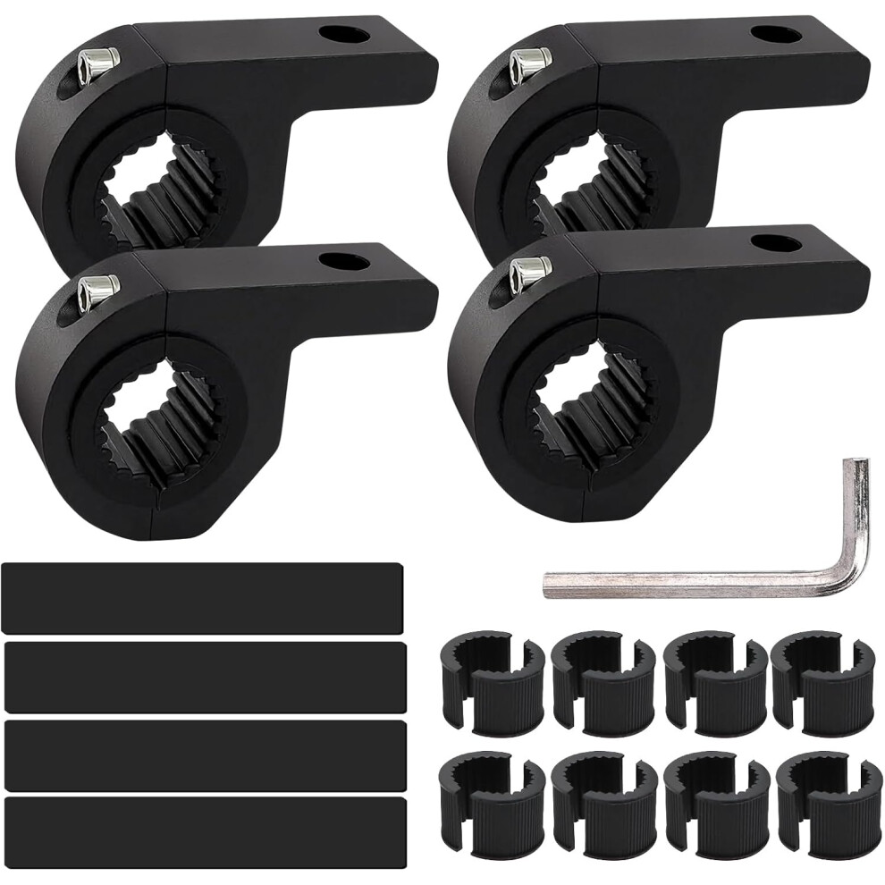 Work Mounting Bracket, 4-Piece Tube Clamp Bar Fixing Set With Rubber Pad, Mounting Bracket, Work Bar Brackets For Off-Road Vehicles, Light 4027070126054