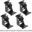 4PCS Folding Table Leg Supports, 90 Self-Locking Hinges, Folding Leg Brackets, Corner Brace for Folding Workbench Legs, Black 1
